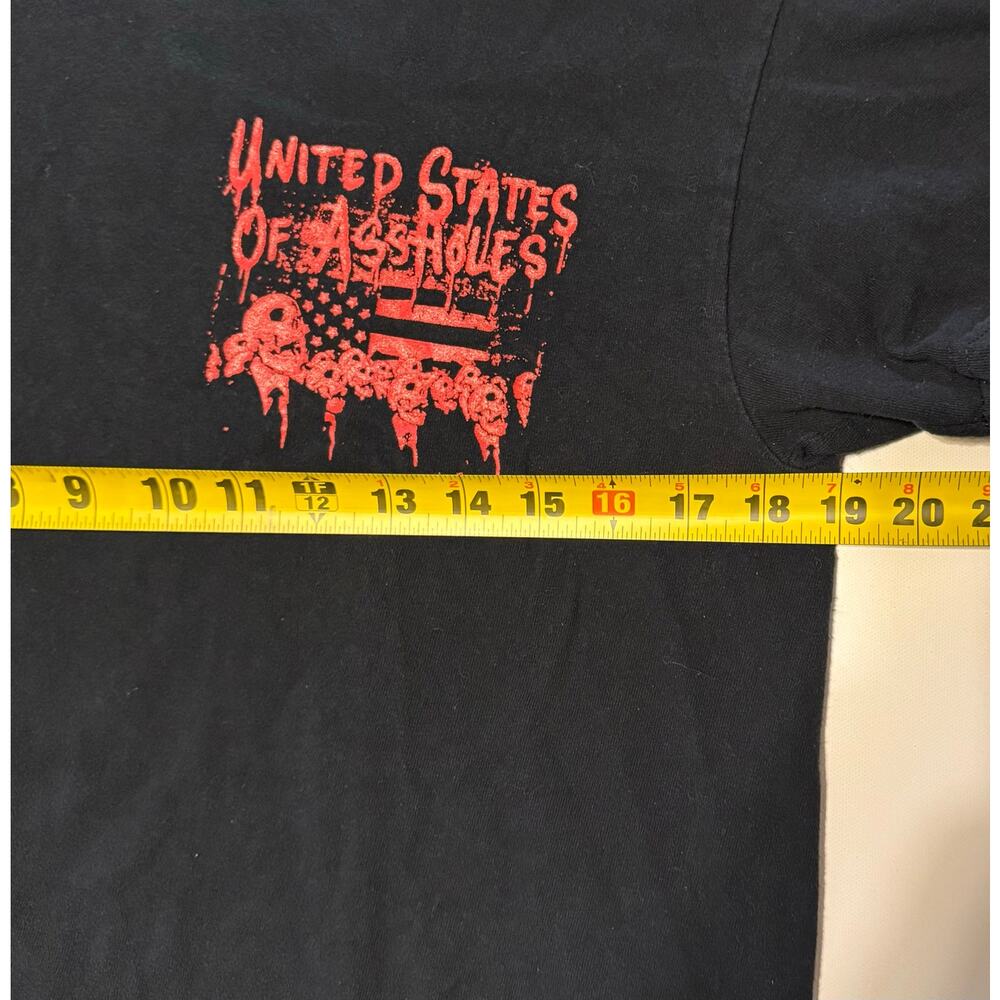 Assholes Live Forever ALF United States of Assholes T-Shirt Skull Flag Small - Picture 5 of 6